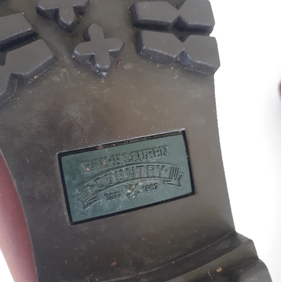 Vintage Polo Ralph Lauren Leather Boots Buckle - Picture 7 of 9